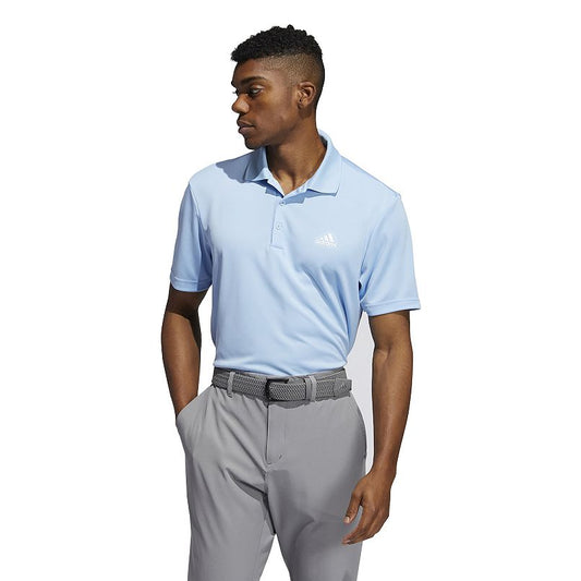 Adidas Mens Performance Golf Polo Shirt Men's XL Blue Sky Collared Short Sleeves