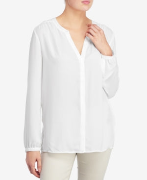 NYDJ Women's Pintuck Blouse in Optic White, Regular, Size: Medium | Denim