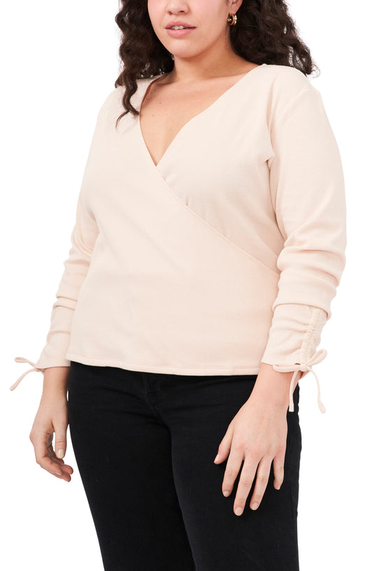1.state Trendy Plus Size Wrap-Front Top