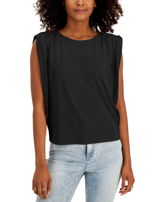 INC Women's Ruched-Shoulder Sleeveless Top, Created for Macy's