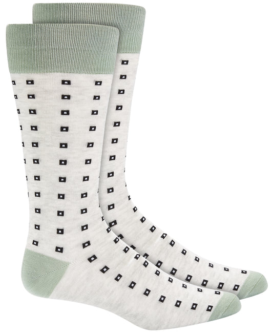 Alfani Men's Square-Dot Crew Socks, Created for Macy's